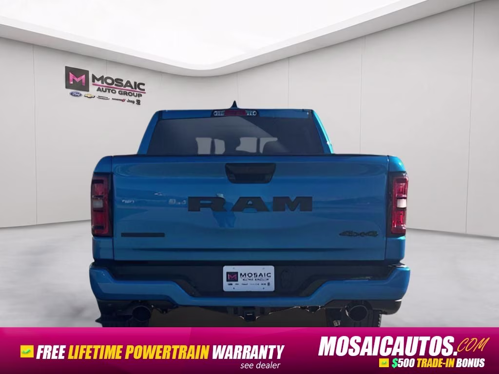 2026 Hydro Blue Pearlcoat Ram 1500 Big Horn Night Edition 4X4 Truck