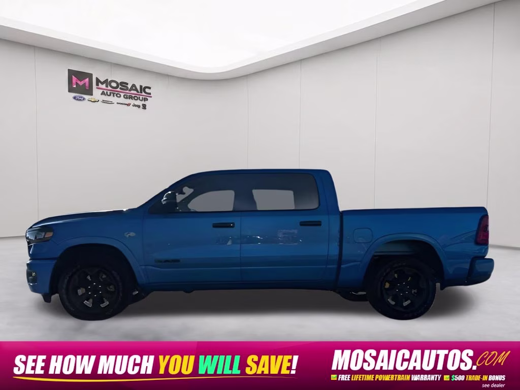 2026 Hydro Blue Pearlcoat Ram 1500 Big Horn Night Edition 4X4 Truck