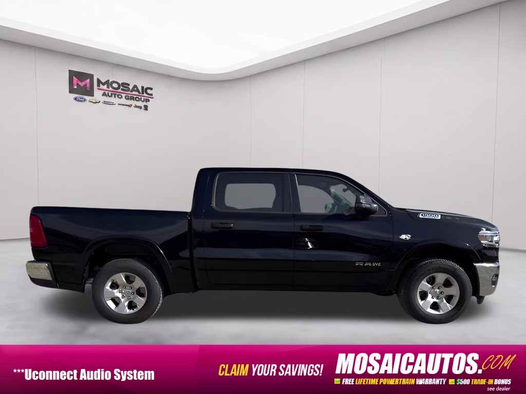 2026 Diamond Black Crystal Pearlcoat Ram 1500 Big Horn Big Horn Package 4X4 Truck