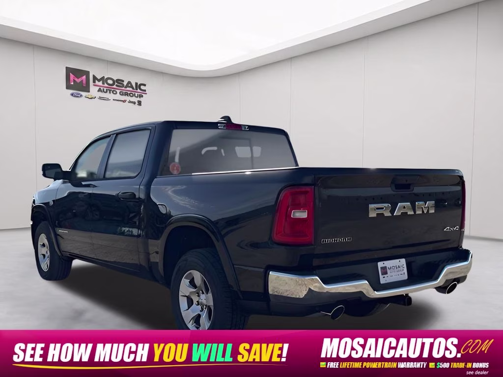 2026 Diamond Black Crystal Pearlcoat Ram 1500 Big Horn Big Horn Package 4X4 Truck