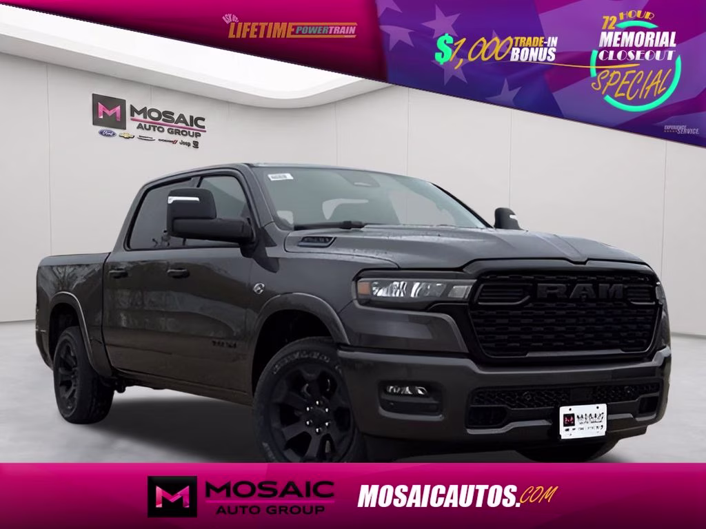 2026 Granite Crystal Metallic Clearcoat Ram 1500 Big Horn Night Edition 4X4 Truck