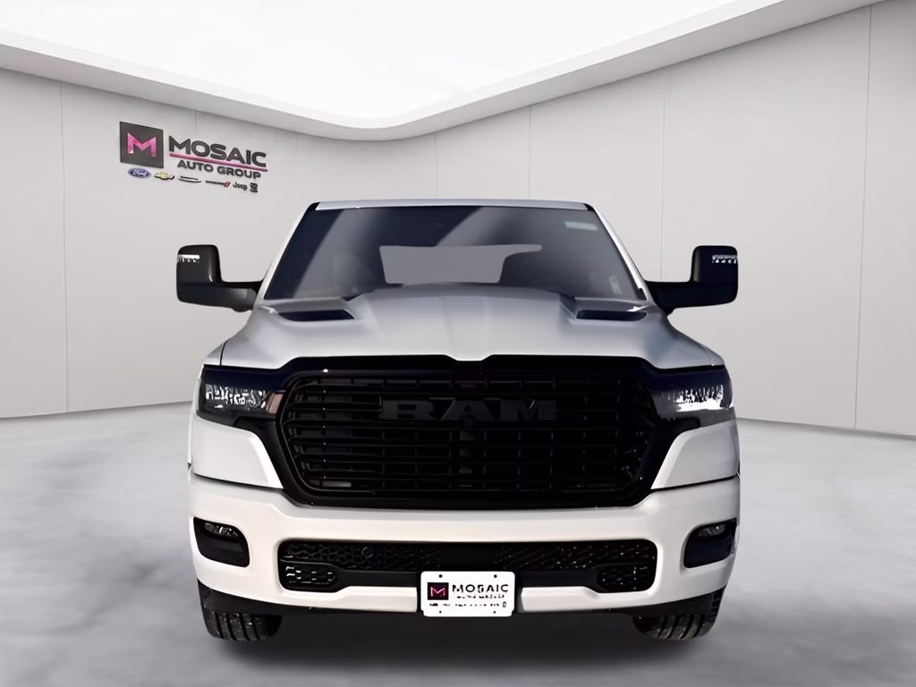 2026 Ivory White Tri-Coat Pearlcoat Ram 1500 Laramie Night Edition 4X4 Truck