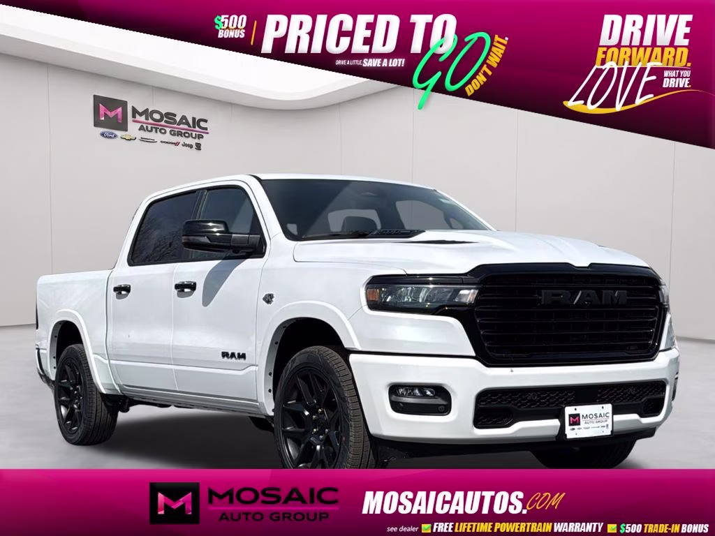 2026 Ivory White Tri-Coat Pearlcoat Ram 1500 Laramie 4X4 Truck