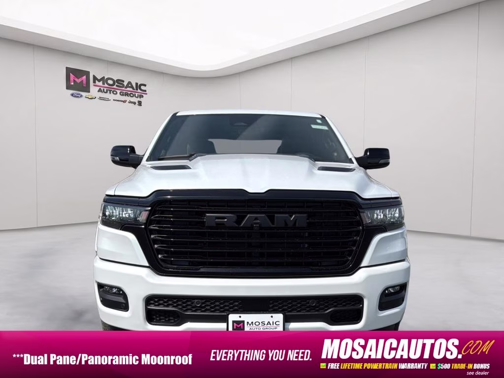 2026 Ivory White Tri-Coat Pearlcoat Ram 1500 Laramie 4X4 Truck