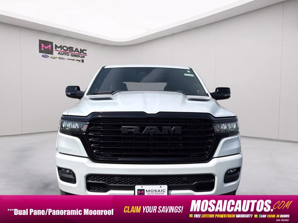 2026 Ivory White Tri-Coat Pearlcoat Ram 1500 Laramie 4X4 Truck