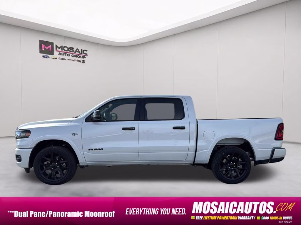 2026 Ivory White Tri-Coat Pearlcoat Ram 1500 Laramie 4X4 Truck