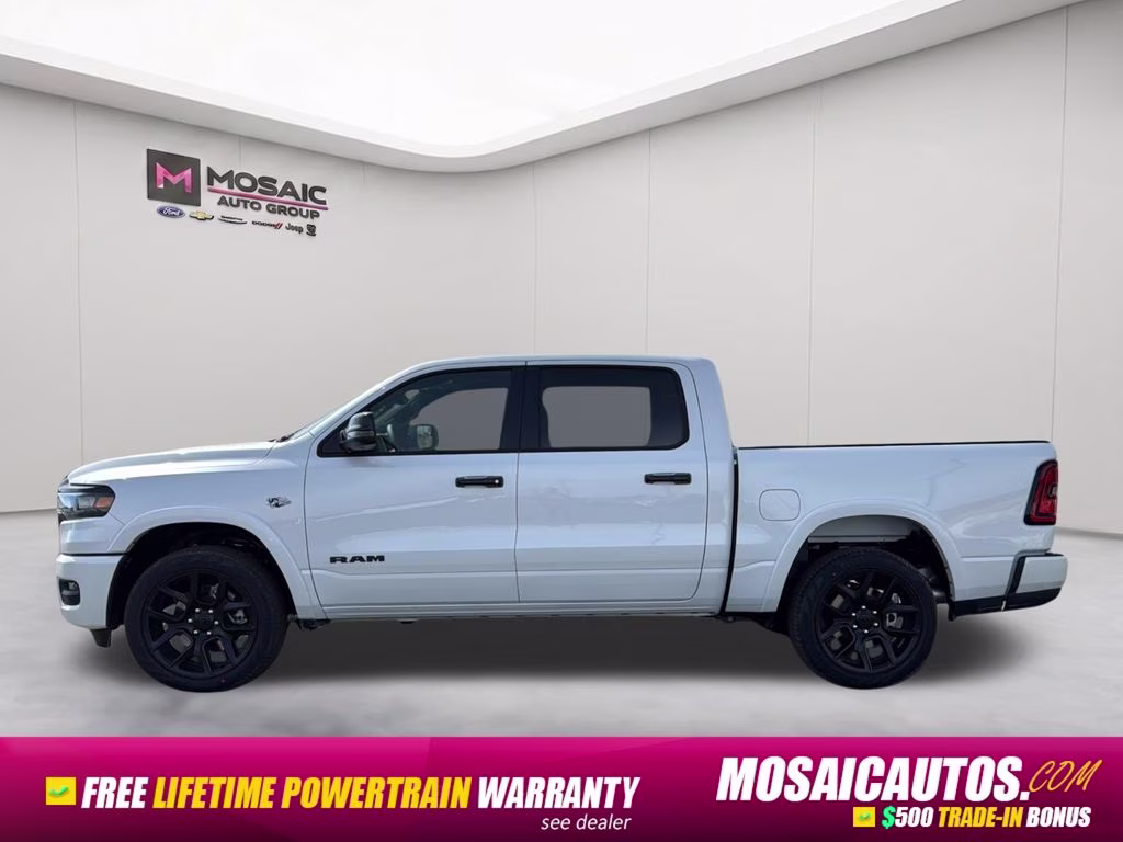 2026 Ivory White Tri-Coat Pearlcoat Ram 1500 Laramie 4X4 Truck