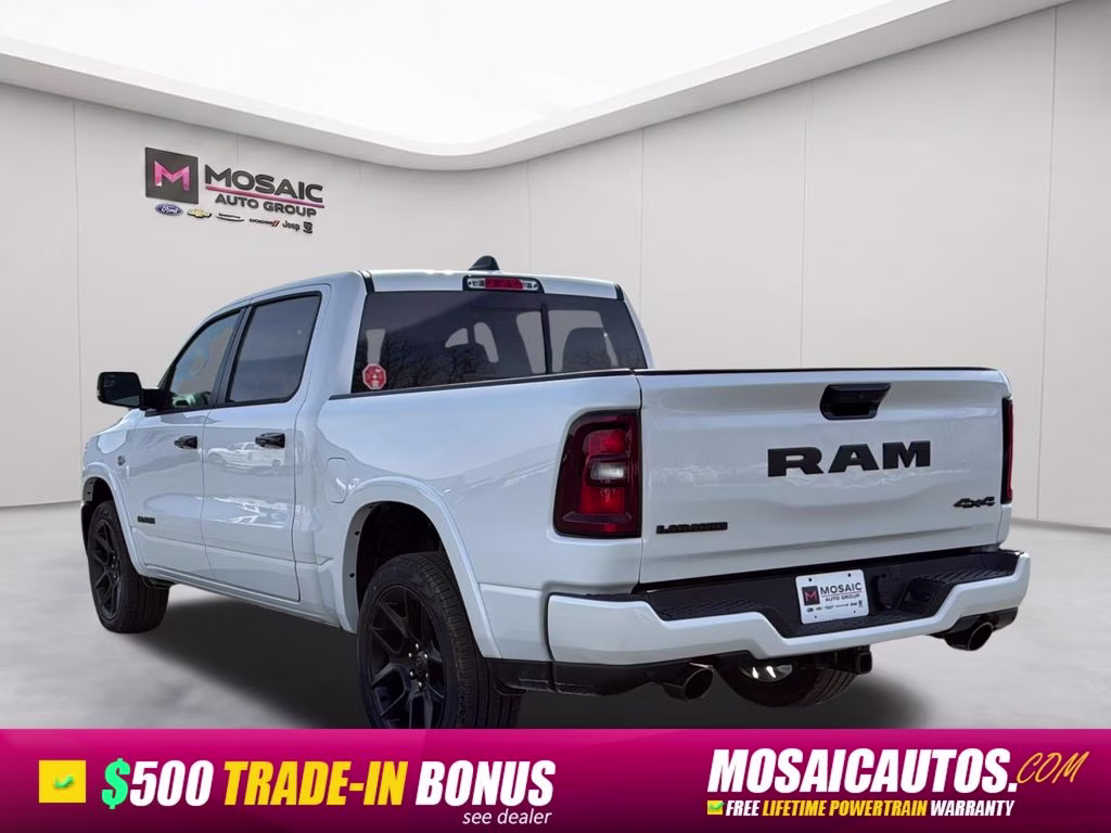 2026 Ivory White Tri-Coat Pearlcoat Ram 1500 Laramie 4X4 Truck