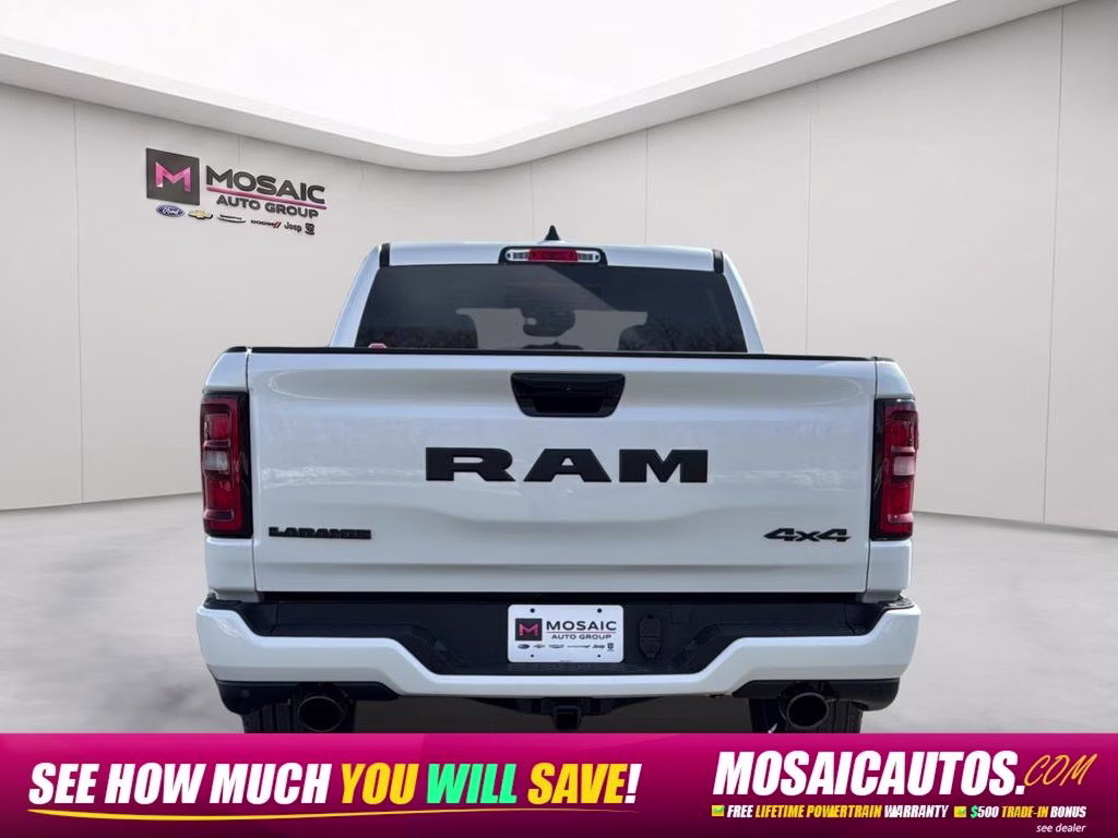 2026 Ivory White Tri-Coat Pearlcoat Ram 1500 Laramie 4X4 Truck