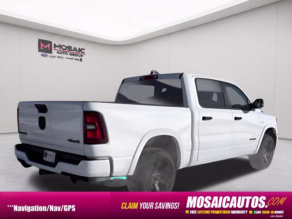 2026 Ivory White Tri-Coat Pearlcoat Ram 1500 Laramie Night Edition 4X4 Truck