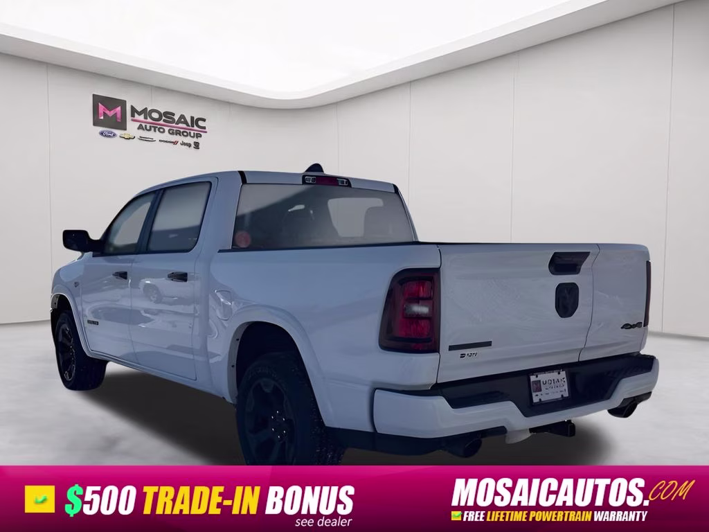 2026 Ivory White Tri-Coat Pearlcoat Ram 1500 Laramie Night Edition 4X4 Truck