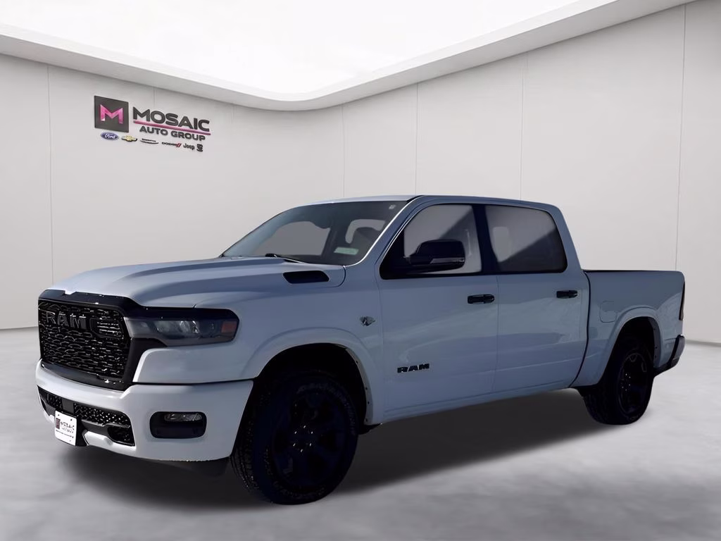 2026 Ivory White Tri-Coat Pearlcoat Ram 1500 Laramie Night Edition 4X4 Truck