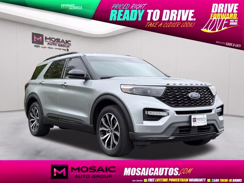 2020 Silver Metallic Ford Explorer ST 4X4 SUV
