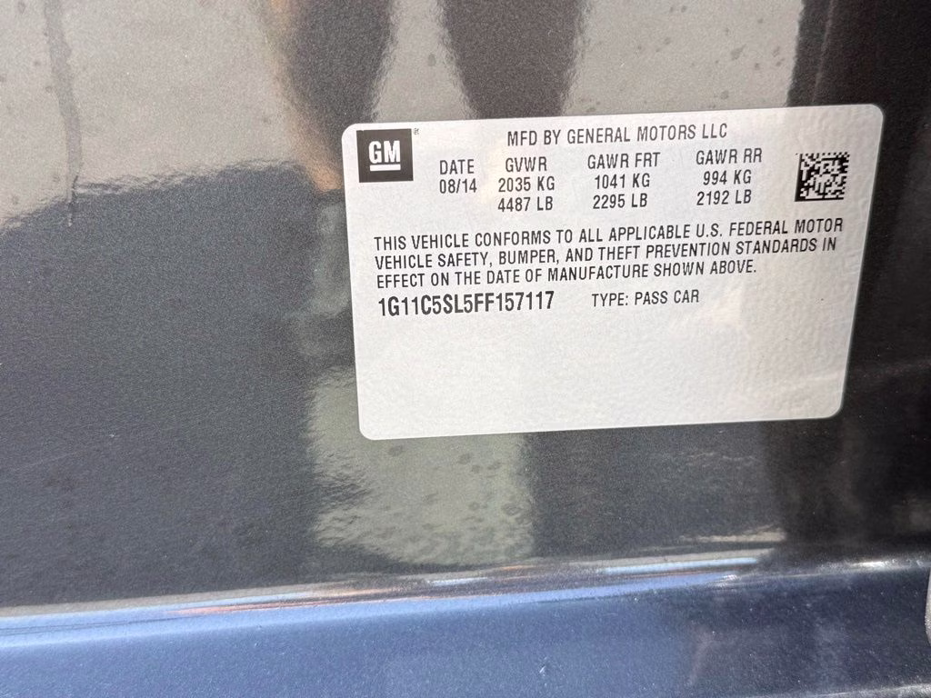 2015 Ashen Gray Metallic Chevrolet Malibu LT 1LT FWD Sedan