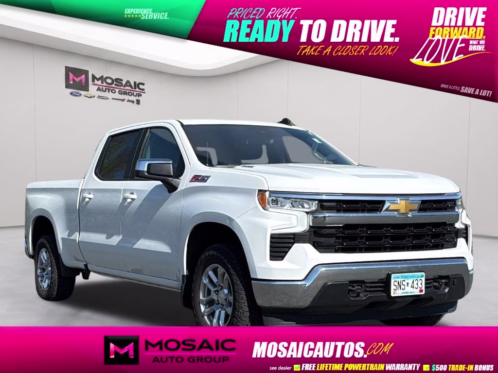 2023 Summit White Chevrolet Silverado 1500 LT 4X4 Truck
