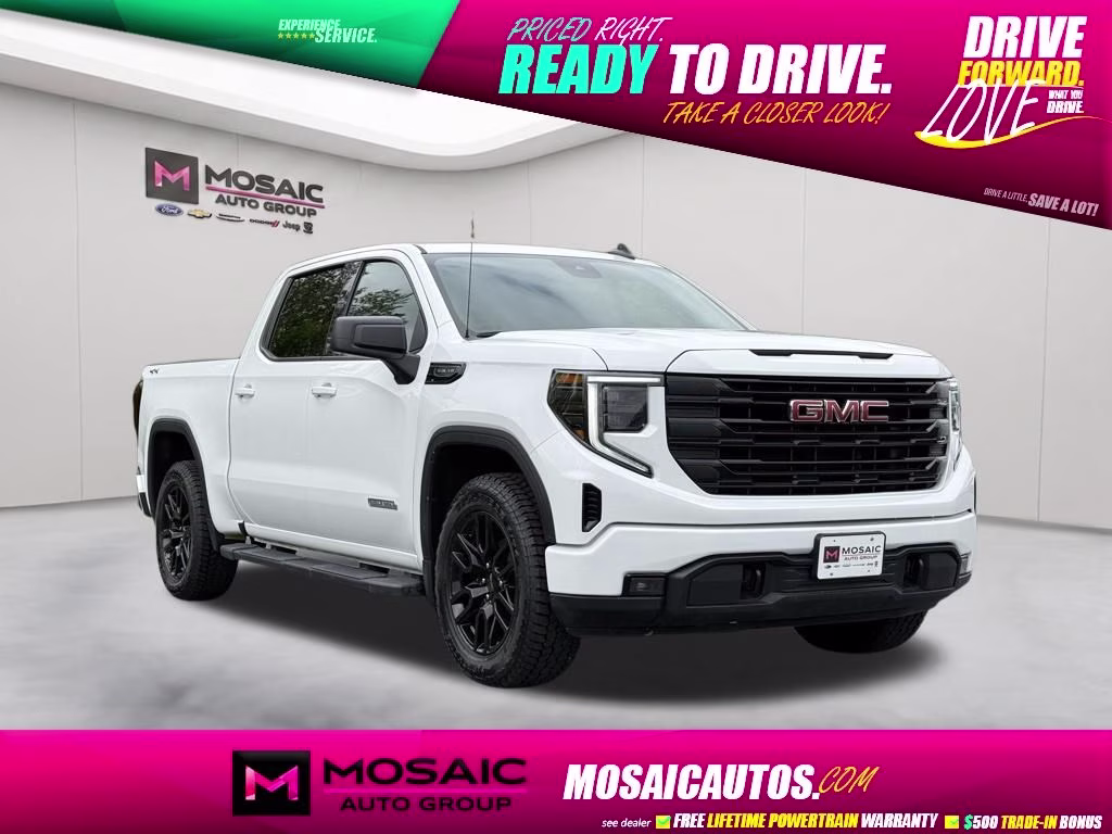 2025 White GMC Sierra 1500 Elevation 4X4 Truck