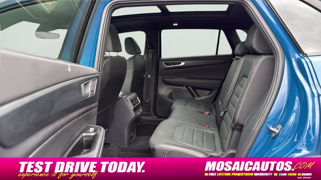 2025 Blue Metallic Volkswagen Atlas Cross Sport 2.0T SEL R-Line Black AWD SUV