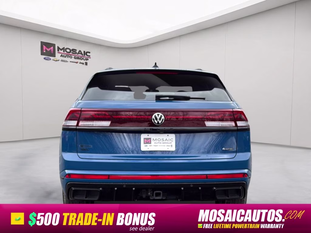 2025 Blue Metallic Volkswagen Atlas Cross Sport 2.0T SEL R-Line Black AWD SUV