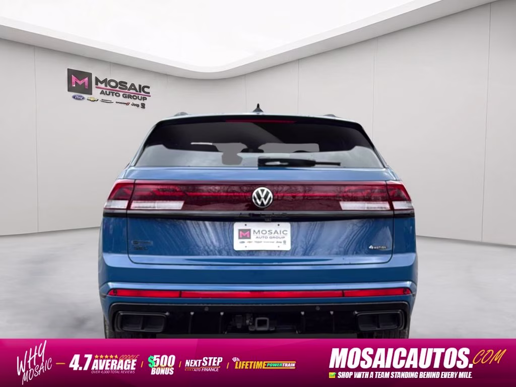 2025 Blue Metallic Volkswagen Atlas Cross Sport 2.0T SEL R-Line Black AWD SUV