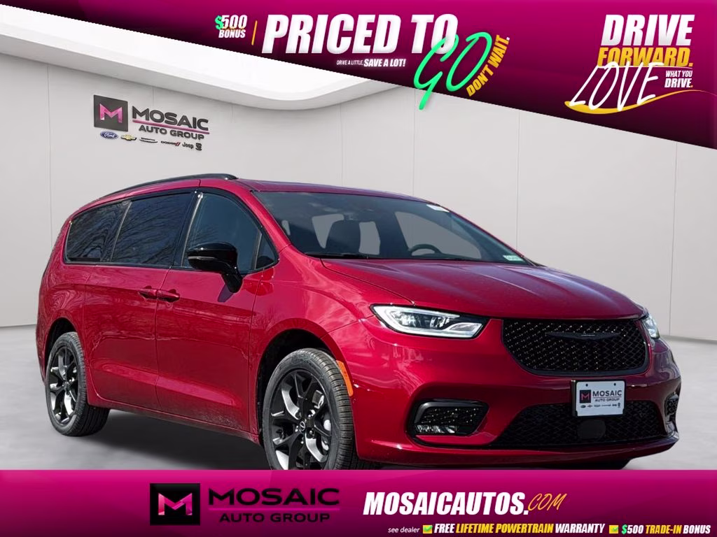 2026 Red Hot Pearlcoat Chrysler Pacifica Select AWD Van