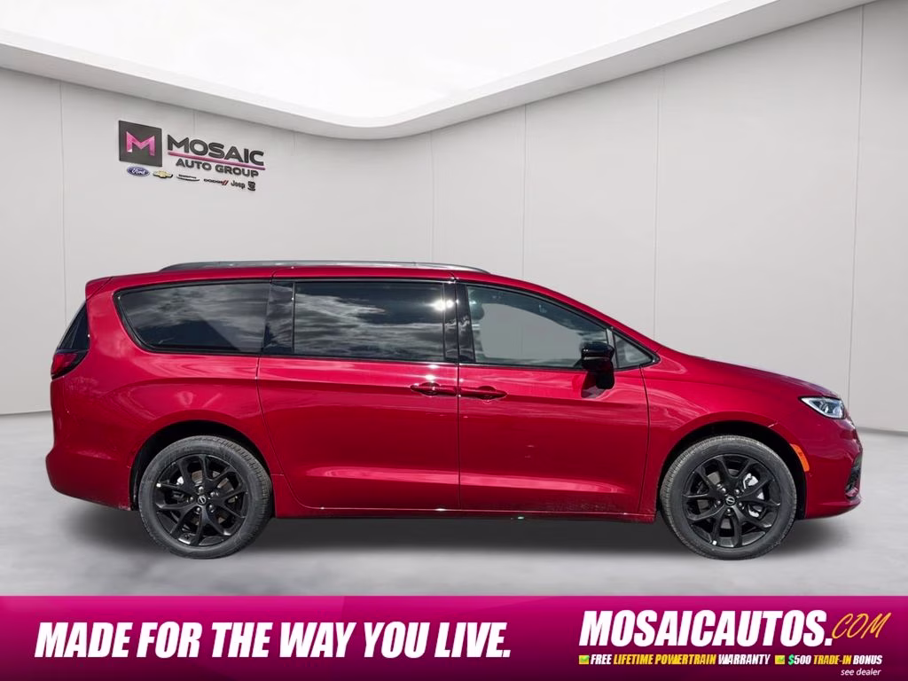 2026 Red Hot Pearlcoat Chrysler Pacifica Select AWD Van