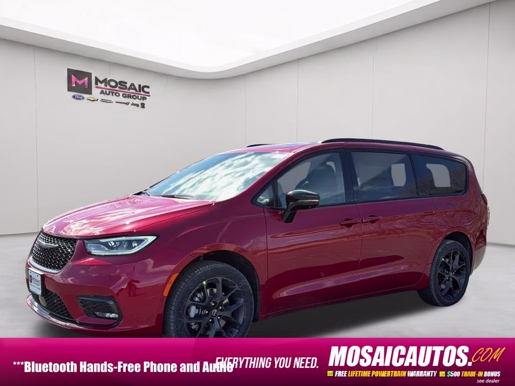 2026 Red Hot Pearlcoat Chrysler Pacifica Select AWD Van