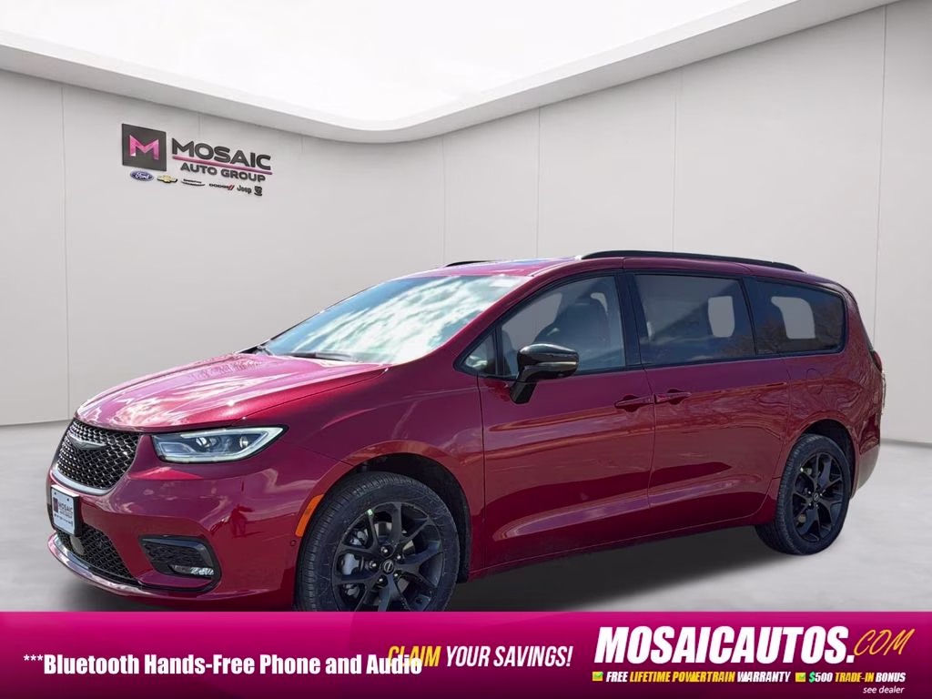 2026 Red Hot Pearlcoat Chrysler Pacifica Select AWD Van