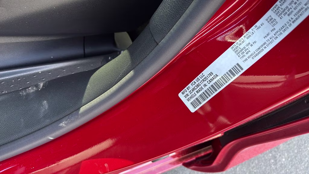 2026 Red Hot Pearlcoat Chrysler Pacifica Select AWD Van