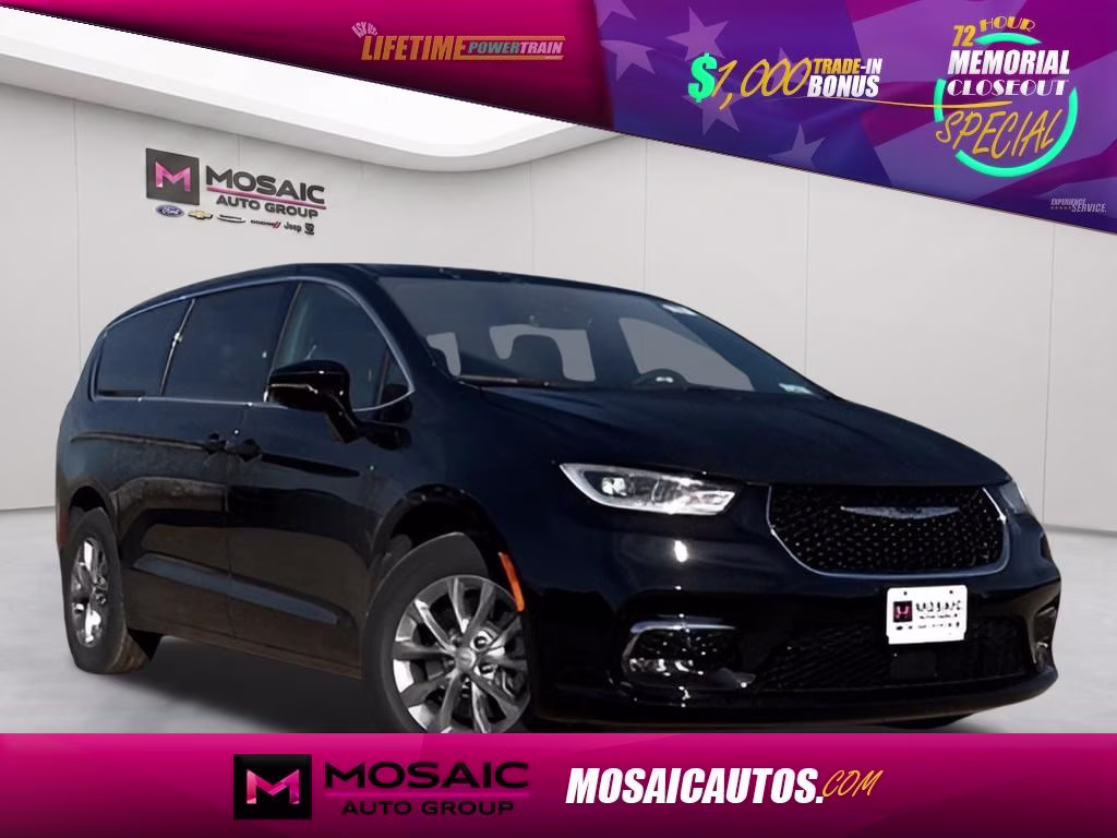 2026 Diamond Black Crystal Pearlcoat Chrysler Pacifica Select Uconnect Theater Family Group II AWD Van