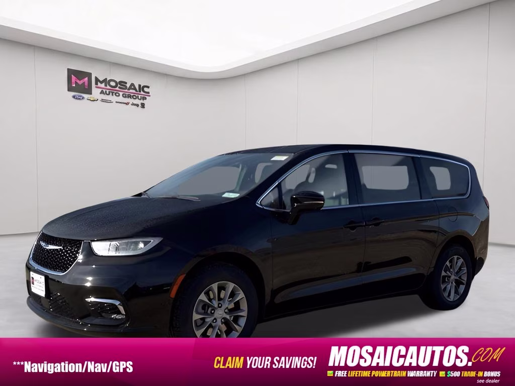 2026 Diamond Black Crystal Pearlcoat Chrysler Pacifica Select Uconnect Theater Family Group II AWD Van