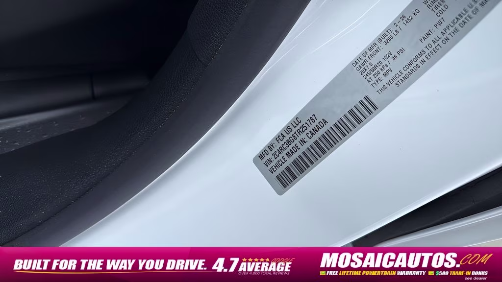 2026 Bright White Clearcoat Chrysler Pacifica Select AWD Van