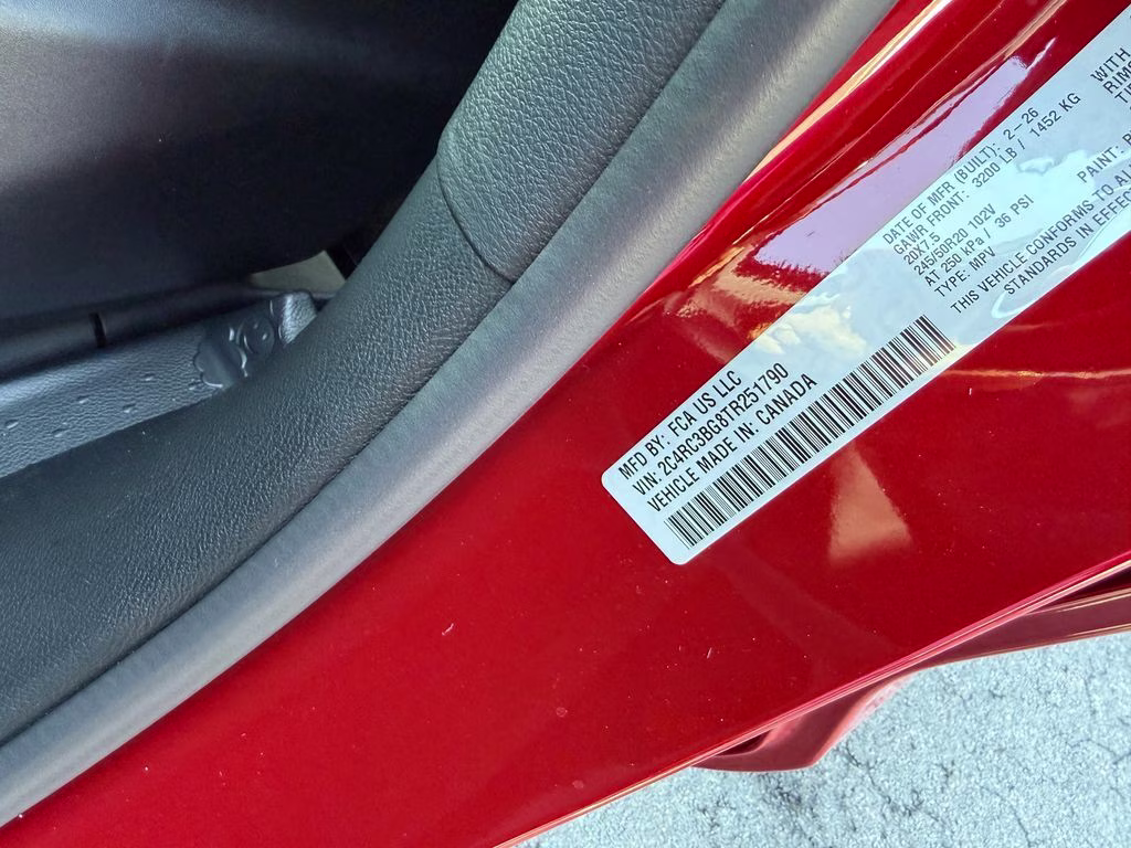 2026 Red Hot Pearlcoat Chrysler Pacifica Select AWD Van