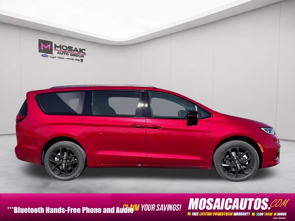 2026 Red Hot Pearlcoat Chrysler Pacifica Select AWD Van
