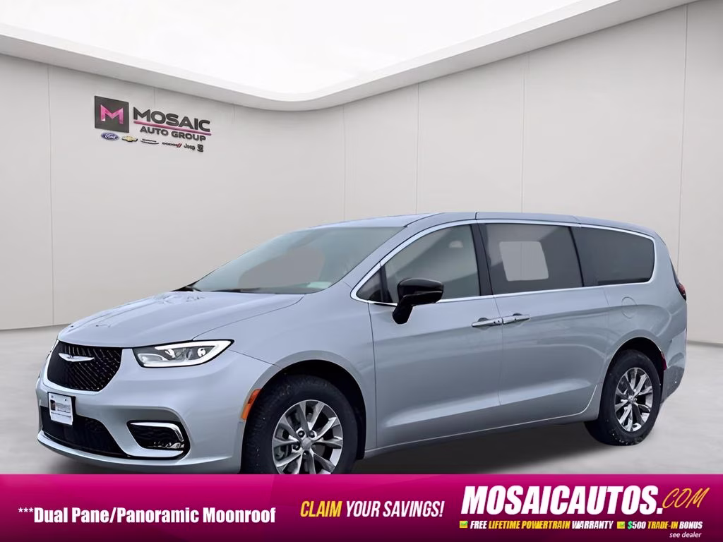 2026 Silver Mist Clearcoat Chrysler Pacifica Select Safety Sphere AWD Van
