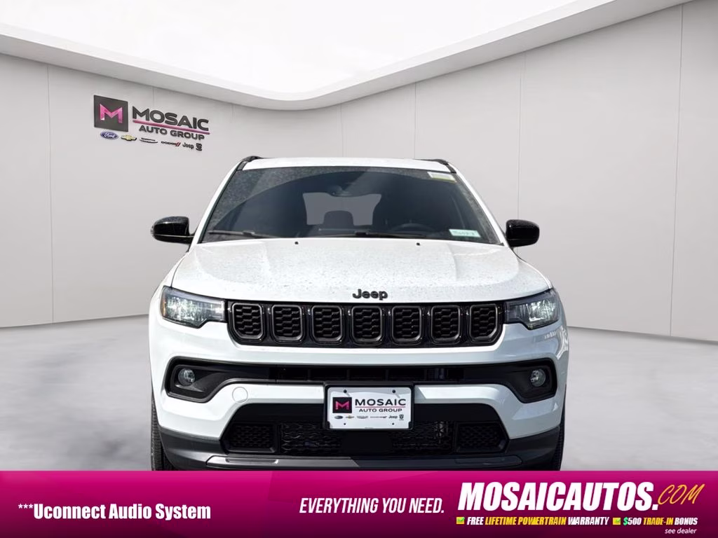 2026 Bright White Clearcoat Jeep Compass Latitude 4X4 SUV
