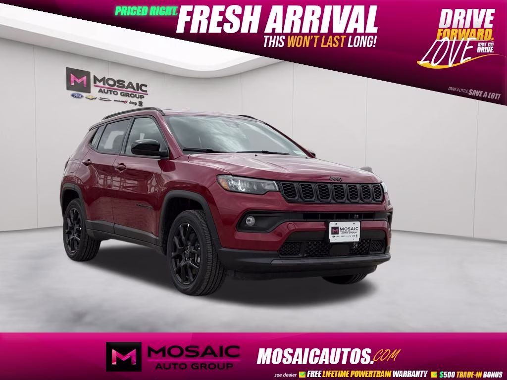 2026 Red Hot Pearlcoat Jeep Compass Latitude 4X4 SUV