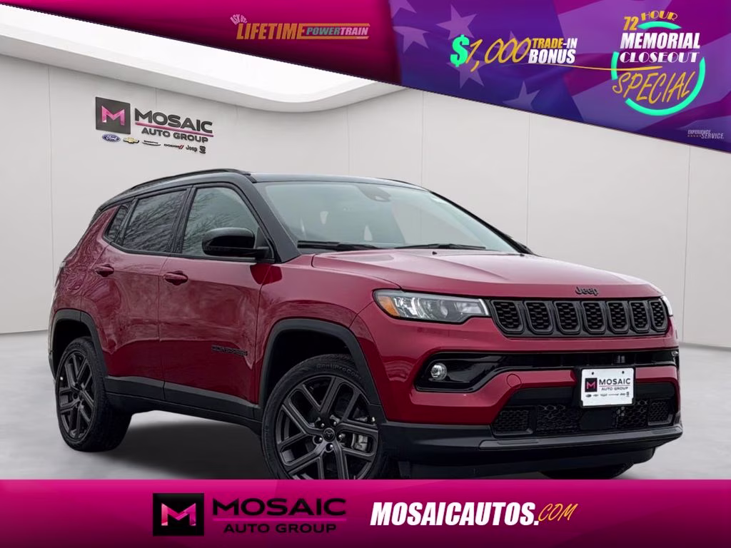 2026 red hot pearlcoat Jeep Compass Limited Sun, Sound & Navigation Group 4X4 SUV