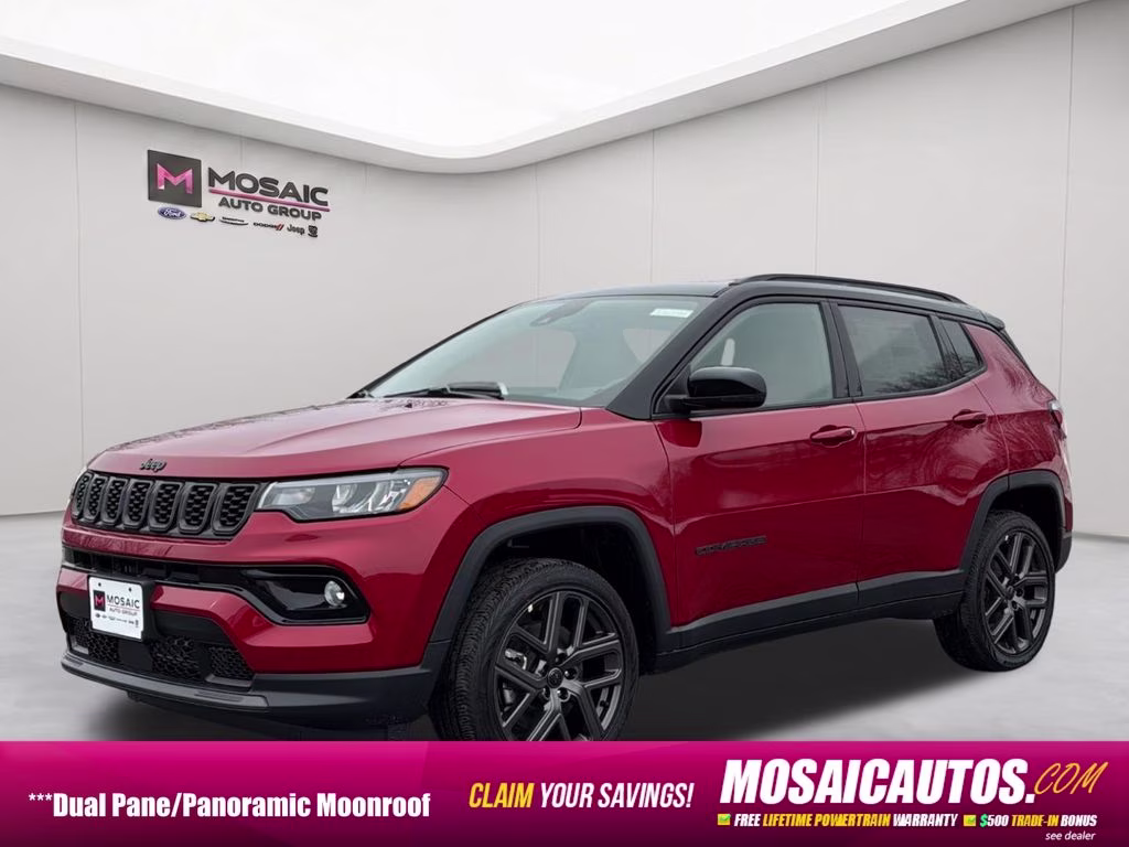 2026 red hot pearlcoat Jeep Compass Limited Sun, Sound & Navigation Group 4X4 SUV