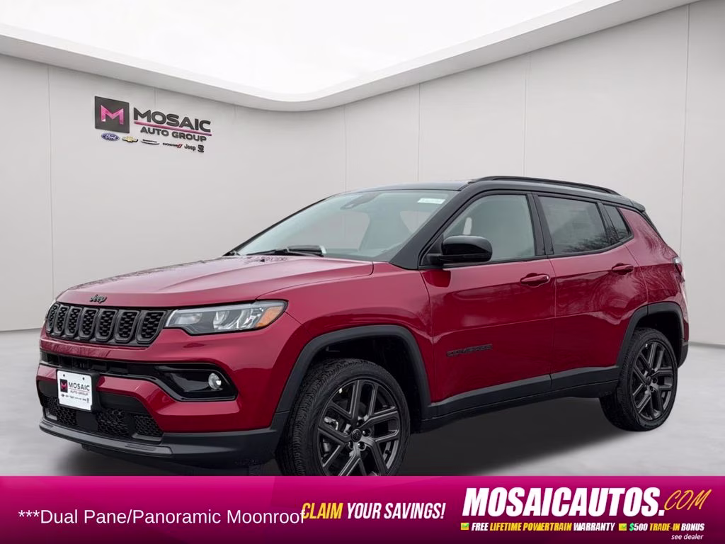 2026 Red Hot Pearlcoat Jeep Compass Limited Sun, Sound & Navigation Group 4X4 SUV