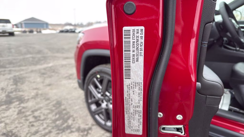 2026 red hot pearlcoat Jeep Compass Limited Sun, Sound & Navigation Group 4X4 SUV