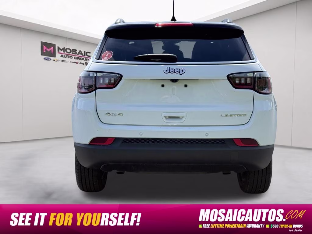 2025 Bright White Clearcoat Jeep Compass Limited 4X4 SUV