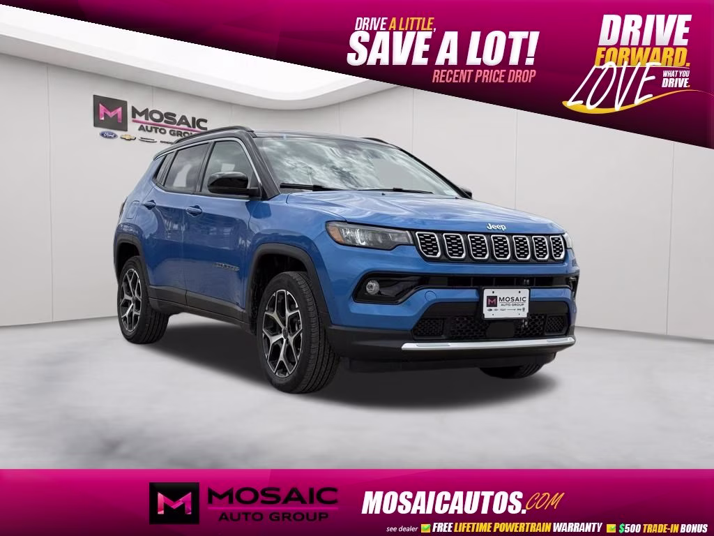 2026 Hydro Blue Pearlcoat Jeep Compass Limited 4X4 SUV
