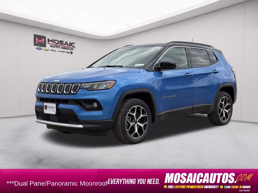 2026 Hydro Blue Pearlcoat Jeep Compass Limited 4X4 SUV