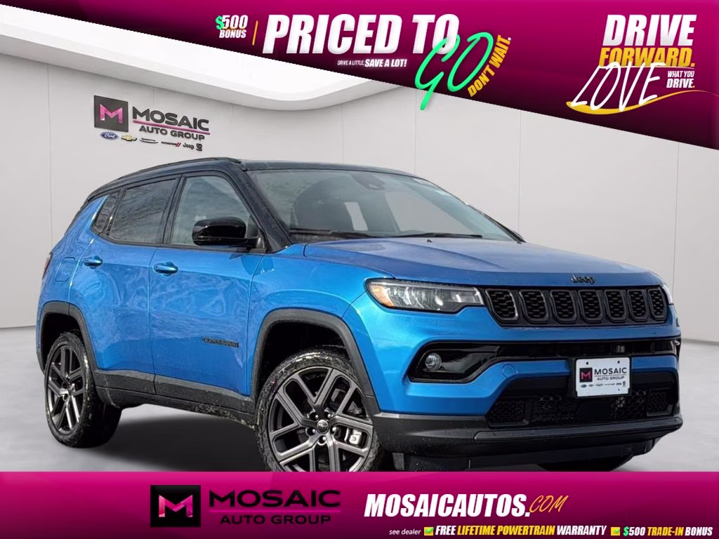 2026 Hydro Blue Pearlcoat Jeep Compass Limited Sun, Sound & Navigation Group 4X4 SUV