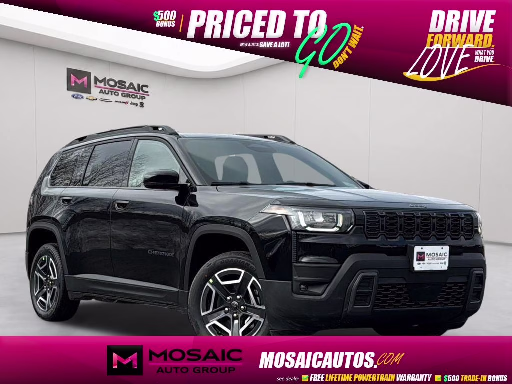 2026 Diamond Black Crystal Pearlcoat Jeep Cherokee Limited 4X4 SUV