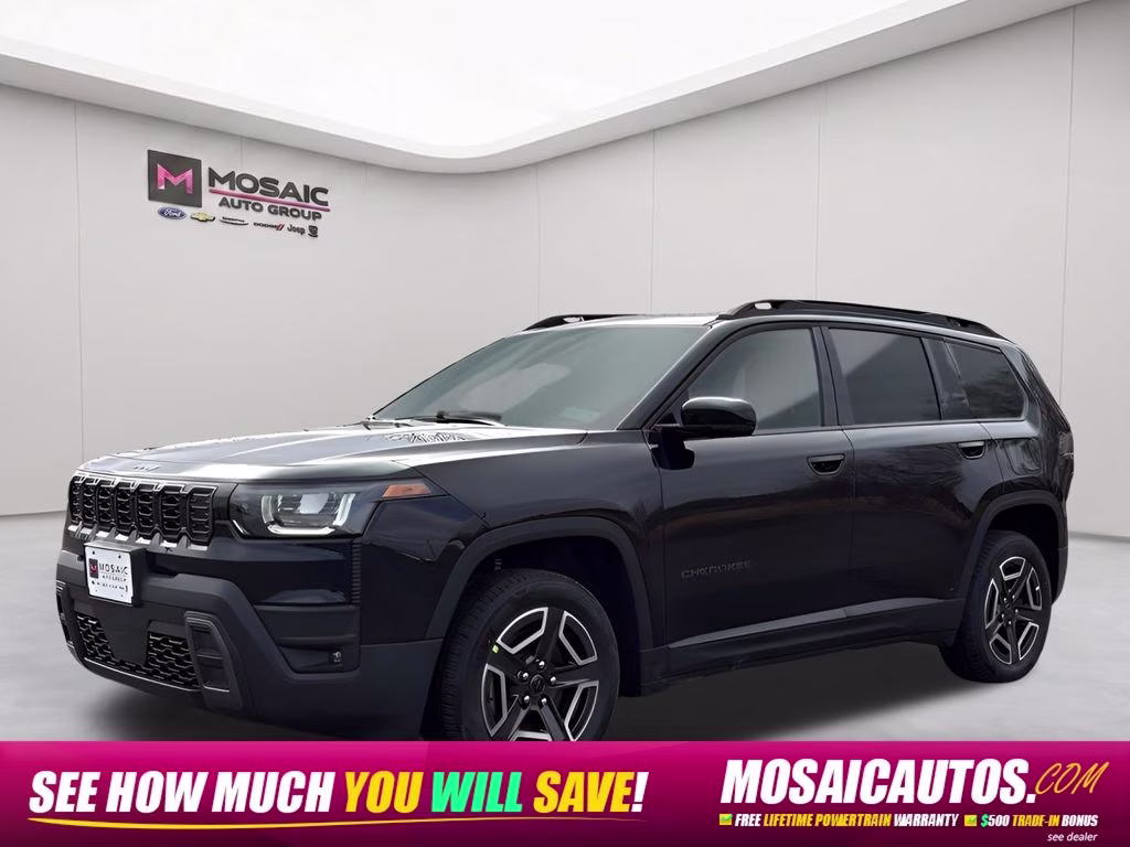 2026 Diamond Black Crystal Pearlcoat Jeep Cherokee Limited 4X4 SUV