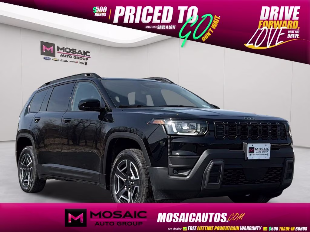 2026 Diamond Black Crystal Pearlcoat Jeep Cherokee Limited 4X4 SUV