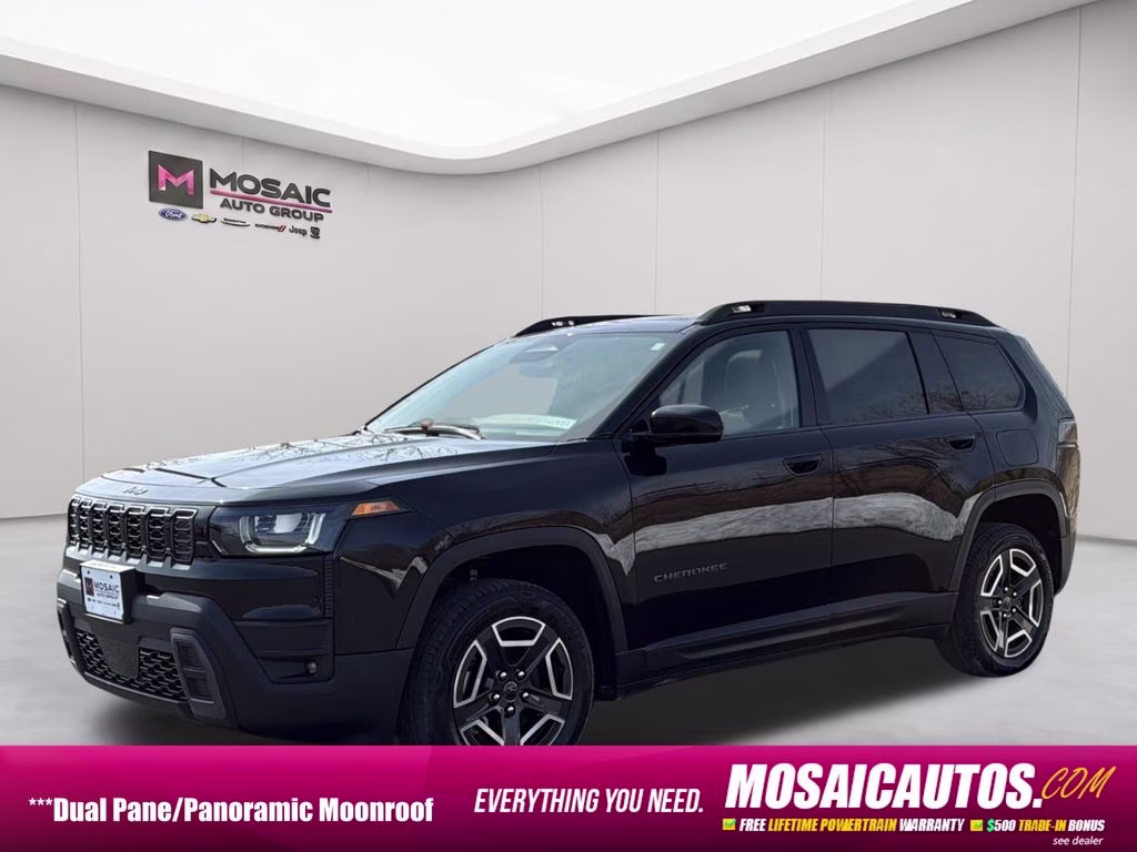 2026 Diamond Black Crystal Pearlcoat Jeep Cherokee Limited 4X4 SUV