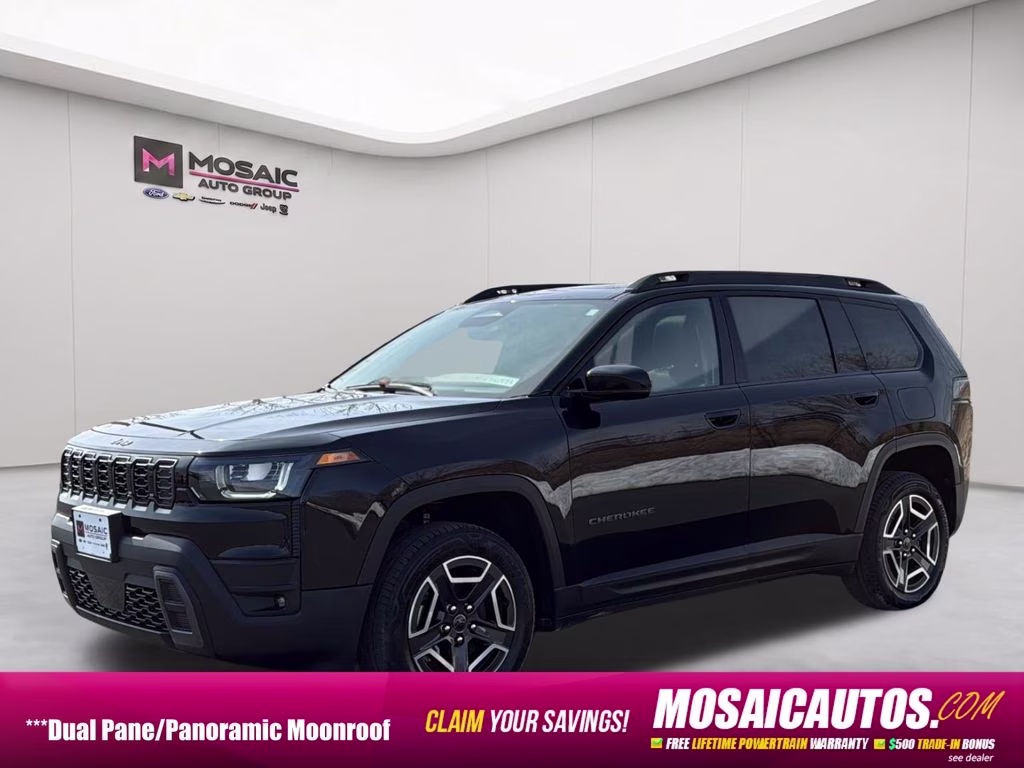 2026 Diamond Black Crystal Pearlcoat Jeep Cherokee Limited 4X4 SUV