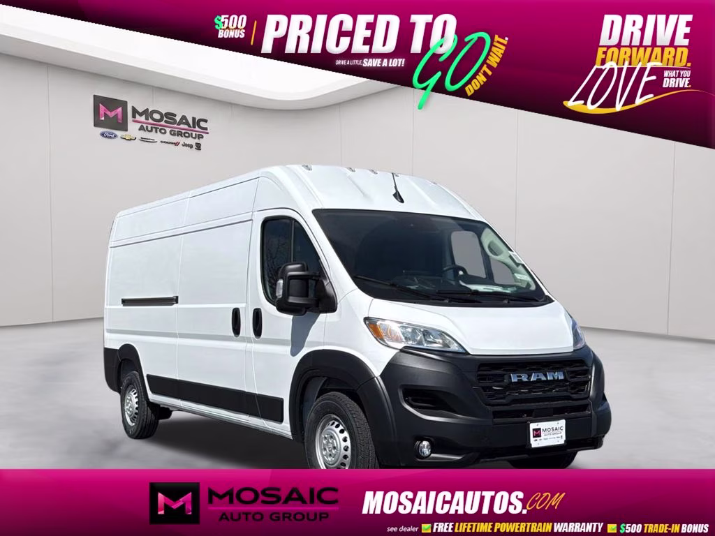 2026 Bright White Clearcoat Ram ProMaster 2500 High Roof FWD Van